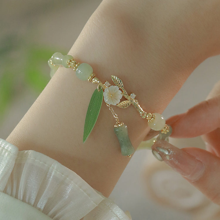 Bamboo Leaf Jasmine Bracelet Amber NG
