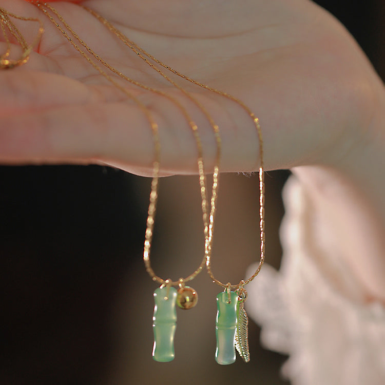 Yuzhu Chrysoprase Necklace Amber NG