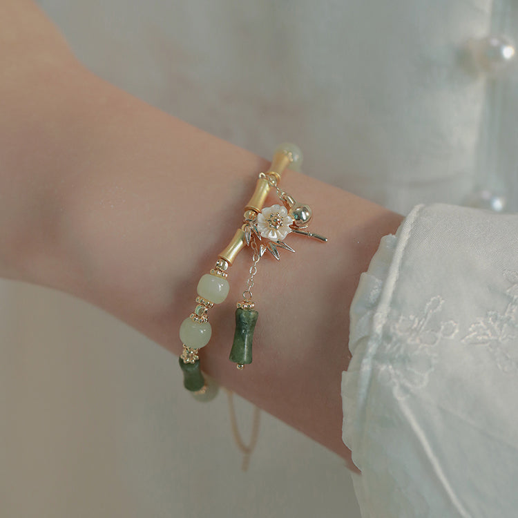 Bamboo And Flowers Bracelets