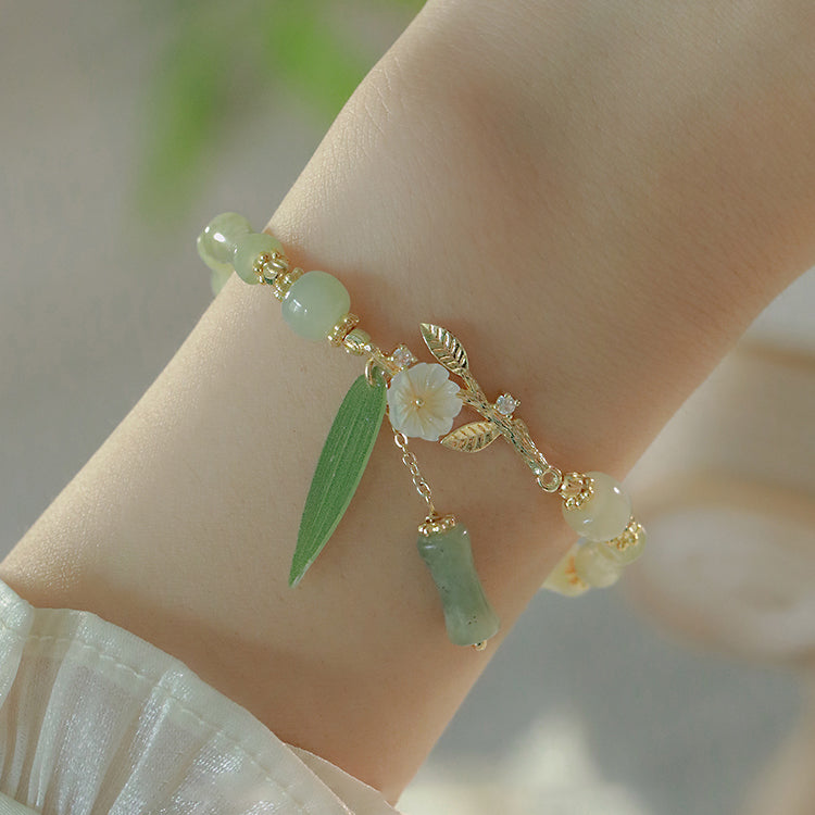 Bamboo Leaf Jasmine Bracelet Amber NG