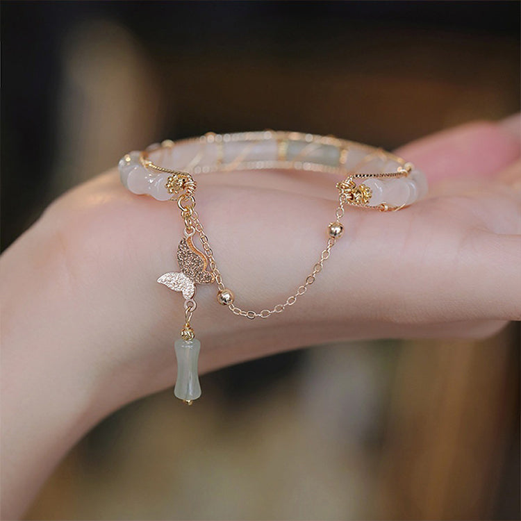 Sunlit Stream Bamboo & Butterfly Bracelet