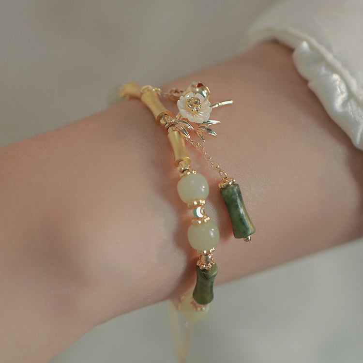 Bamboo And Flowers Bracelets
