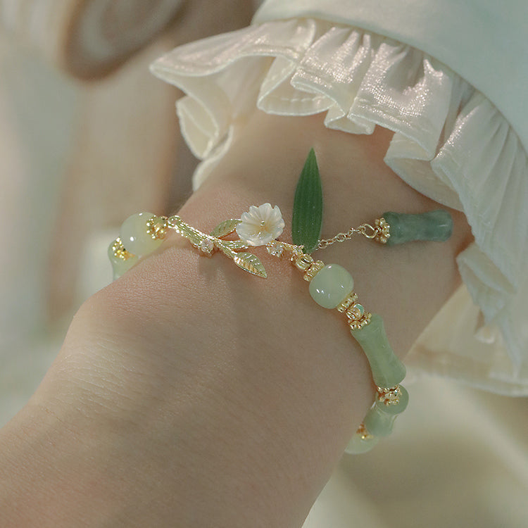 Bamboo Leaf Jasmine Bracelet Amber NG