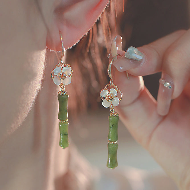 Bamboo Fragrance and Rain Dew Earrings Amber NG