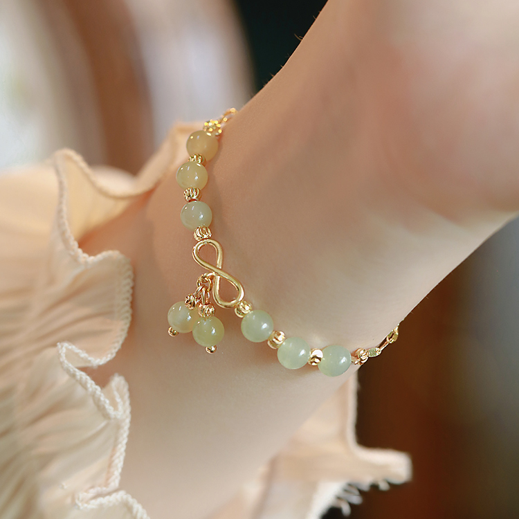 Cherry Hetian Jade Bracelets Amber NG