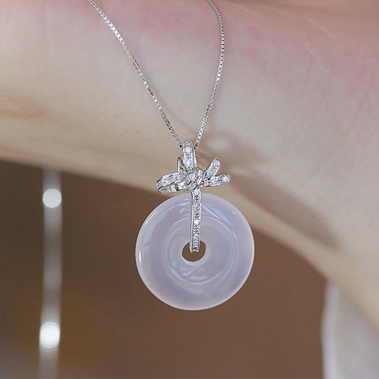 Moonlit Ice, Guardian Circle | Sterling Silver Necklace