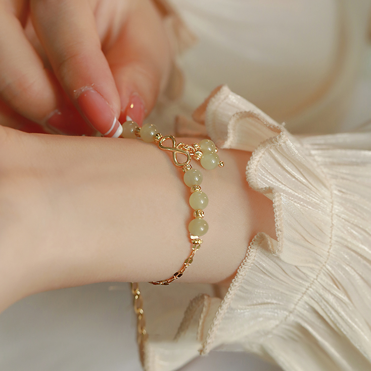 Cherry Hetian Jade Bracelets Amber NG