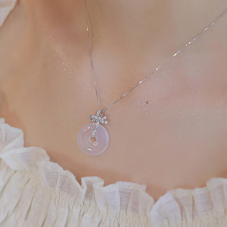 Moonlit Ice, Guardian Circle | Sterling Silver Necklace
