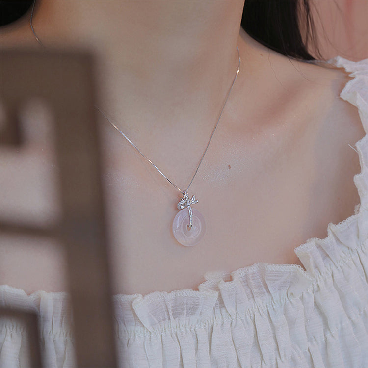 Moonlit Ice, Guardian Circle | Sterling Silver Necklace