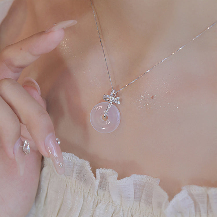 Moonlit Ice, Guardian Circle | Sterling Silver Necklace