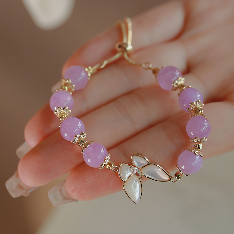 Dream Seeking Amethyst Butterfly Bracelet Amber NG