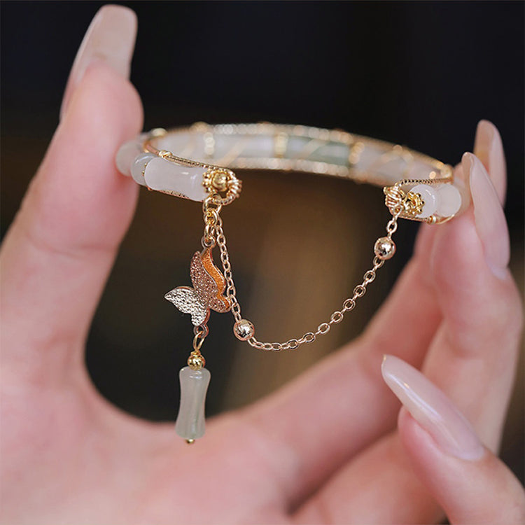 Sunlit Stream Bamboo & Butterfly Bracelet