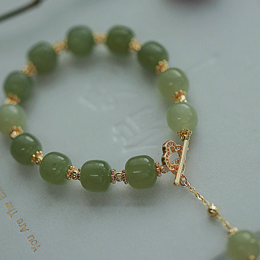 Lucky Buckle - Hetian Jade Bracelets Amber NG