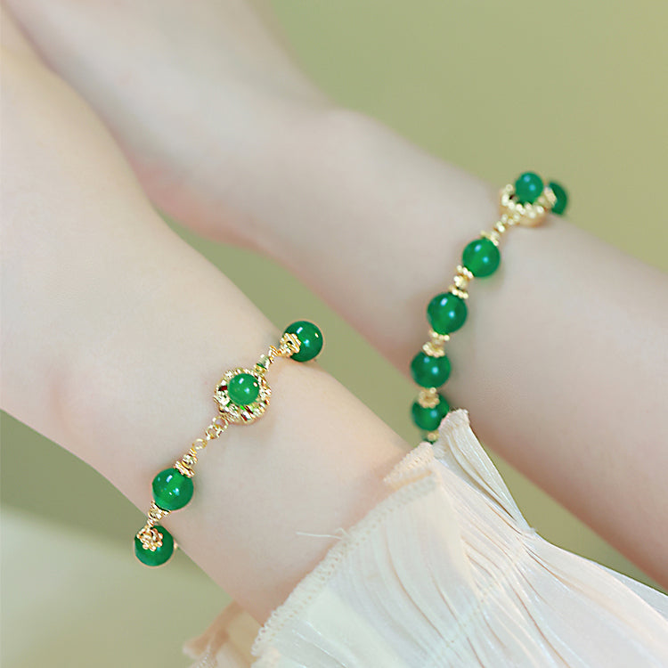 Summer Qingning - Chrysoprase Bracelet Amber NG