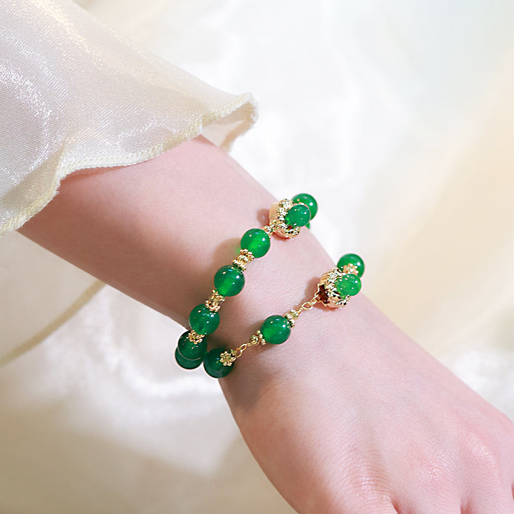 Summer Qingning - Chrysoprase Bracelet Amber NG