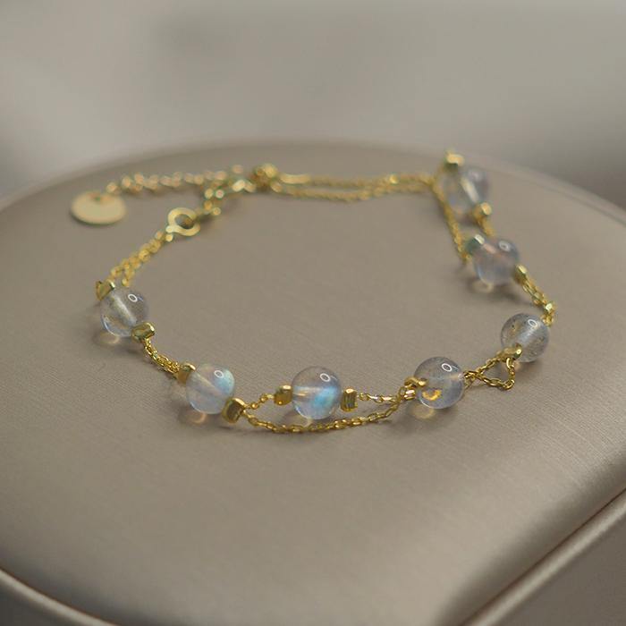 Moonstone Double Bracelet Amber NG