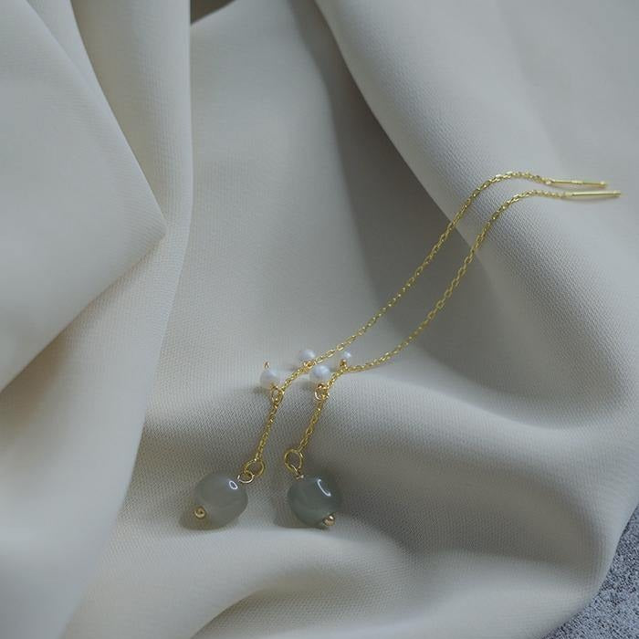 Hetian Jade Pearl Ear Line Amber NG