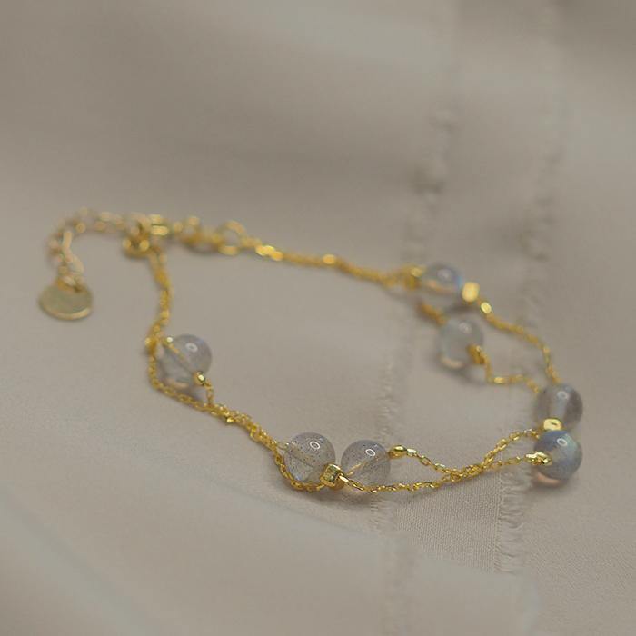 Moonstone Double Bracelet Amber NG