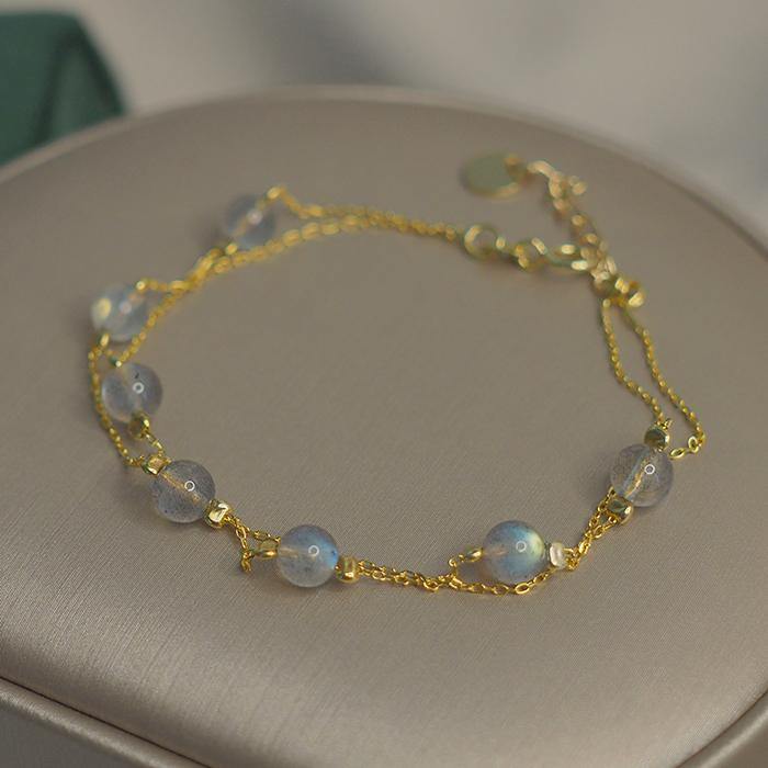 Moonstone Double Bracelet Amber NG