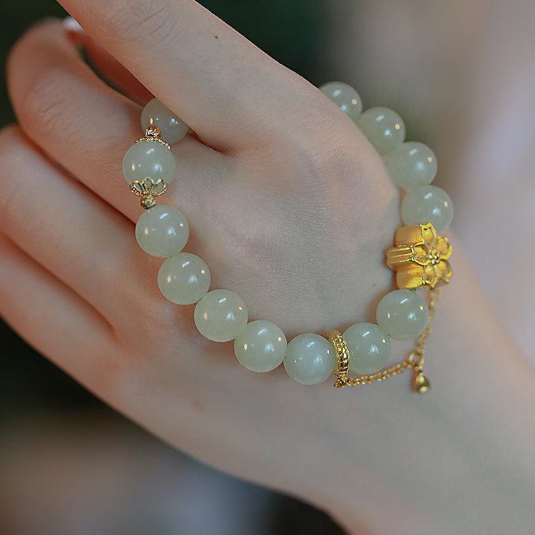 Revel in Flower - Hetian Jade Bracelets Amber NG