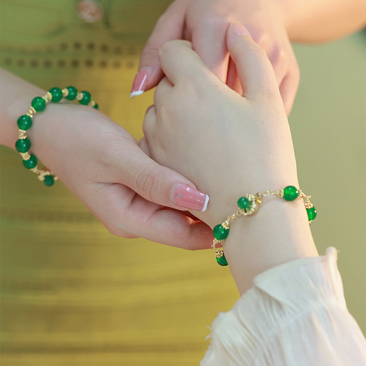 Summer Qingning - Chrysoprase Bracelet Amber NG