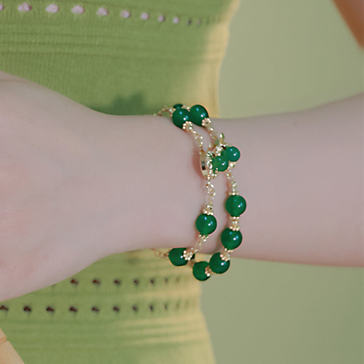 Summer Qingning - Chrysoprase Bracelet Amber NG