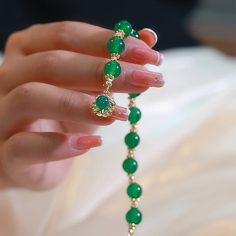 Summer Qingning - Chrysoprase Bracelet Amber NG