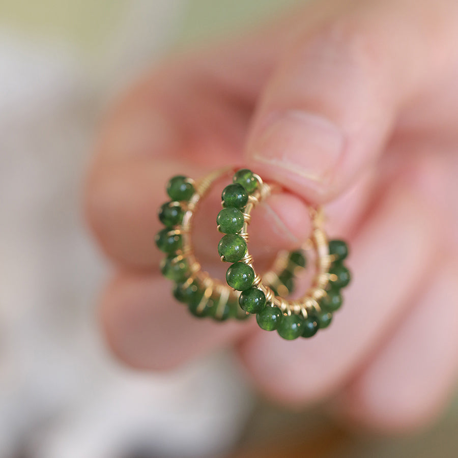 Chrysoprase Earrings Amber NG
