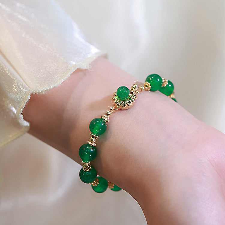 Summer Qingning - Chrysoprase Bracelet Amber NG