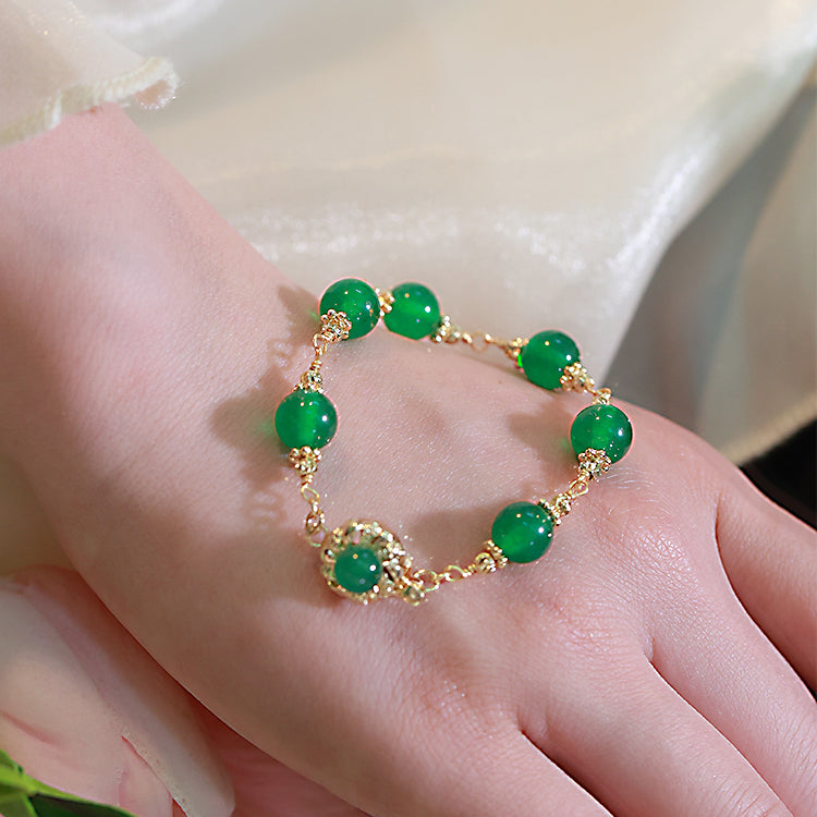 Summer Qingning - Chrysoprase Bracelet Amber NG