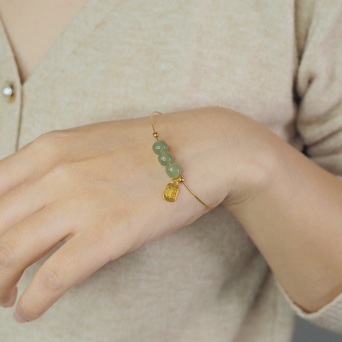 Hetian jade lucky Fu bracelet Amber NG