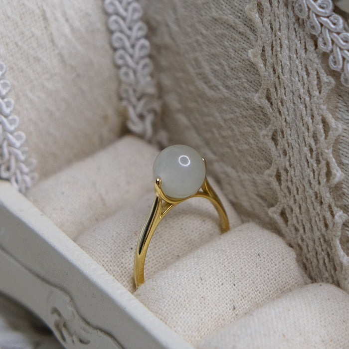 Hetian Jade Ring Amber NG