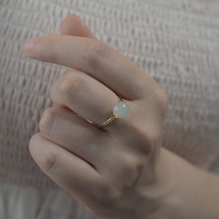 Hetian Jade Ring Amber NG