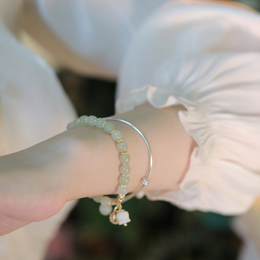 Floating like a dream-Hetian Jade Bracelets Amber NG