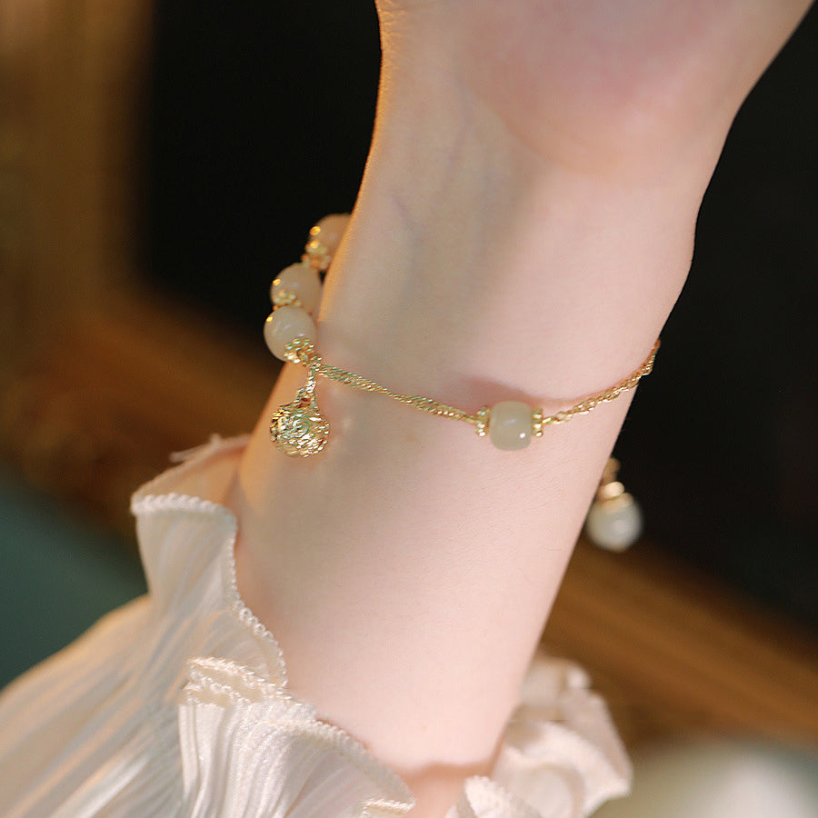 Floating like a dream-Hetian Jade Bracelets Amber NG