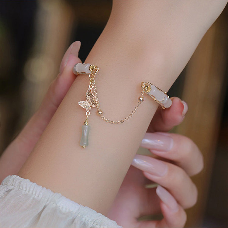 Sunlit Stream Bamboo & Butterfly Bracelet