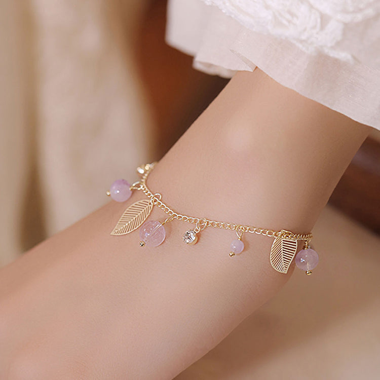 NG Serenity in Violet | Natural Amethyst Bead Bracelet