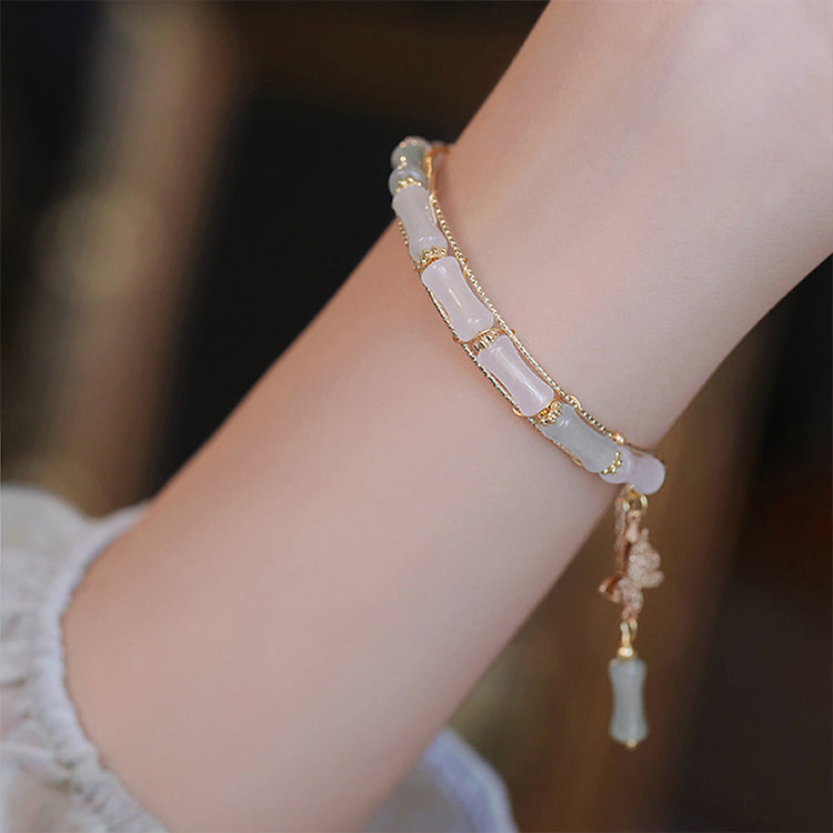 Sunlit Stream Bamboo & Butterfly Bracelet