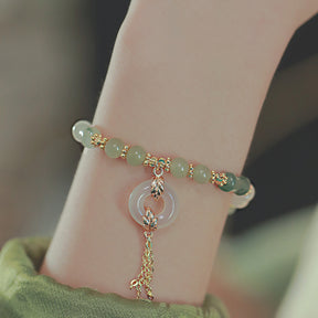 YuanMan & PingAn Hetian Jade Bracelet Amber NG