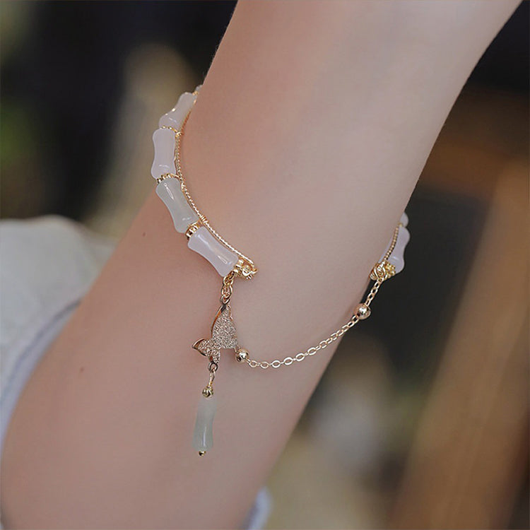 Sunlit Stream Bamboo & Butterfly Bracelet