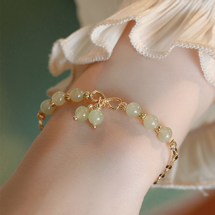 Cherry Hetian Jade Bracelets Amber NG