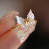 Butterfly & Jade Ring
