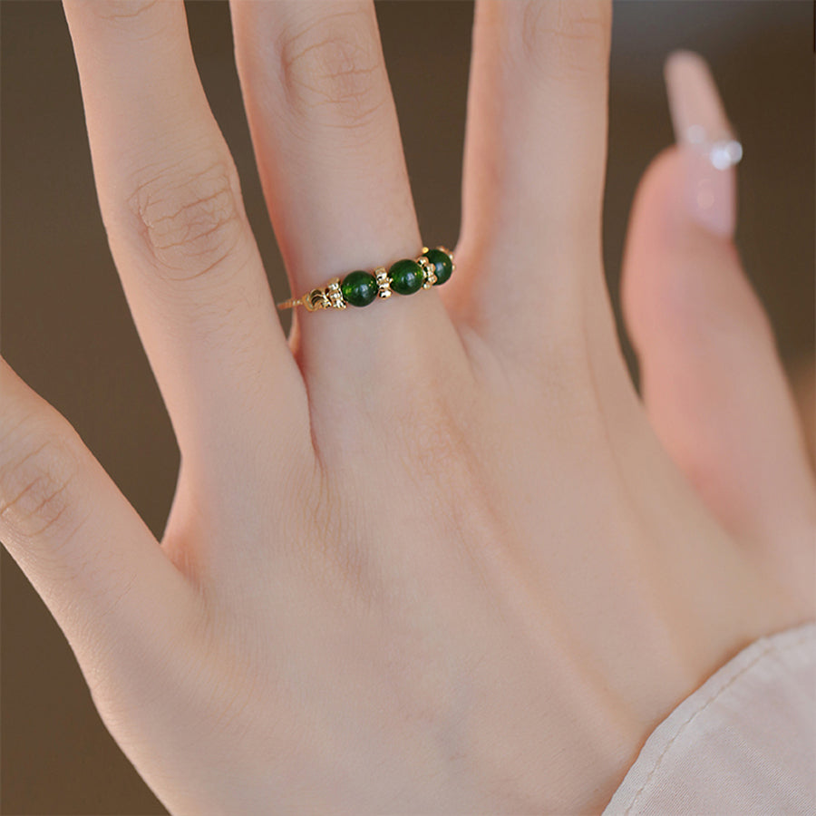 Natural Chrysoprase Lucky Ring