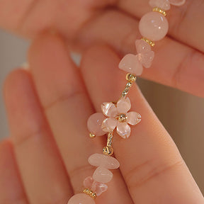 Blooming Hearts - Charming Rose Quartz Bracelet