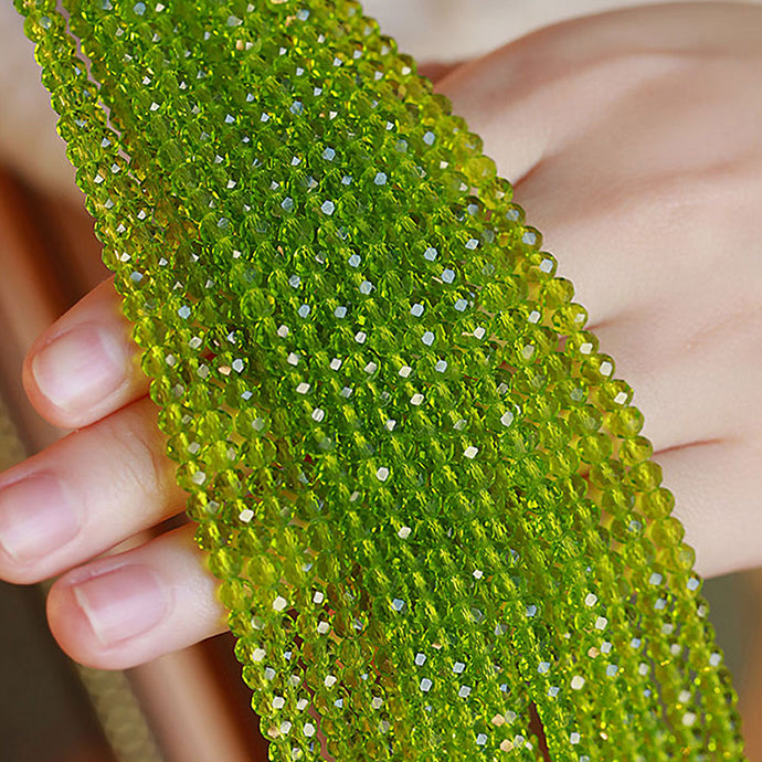 Verdant Dreams - Olive Green Liuli Bead Bracelet