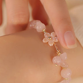 Blooming Hearts - Charming Rose Quartz Bracelet