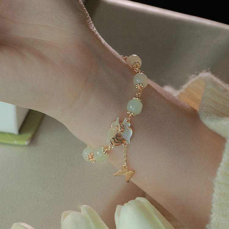 Butterfly Dream - Hetian Jade Bracelets Amber NG
