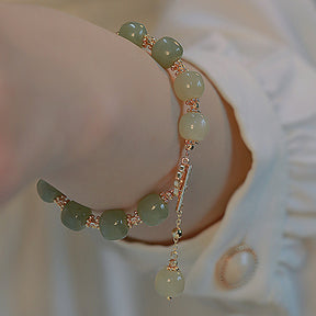 Lucky Buckle - Hetian Jade Bracelets Amber NG