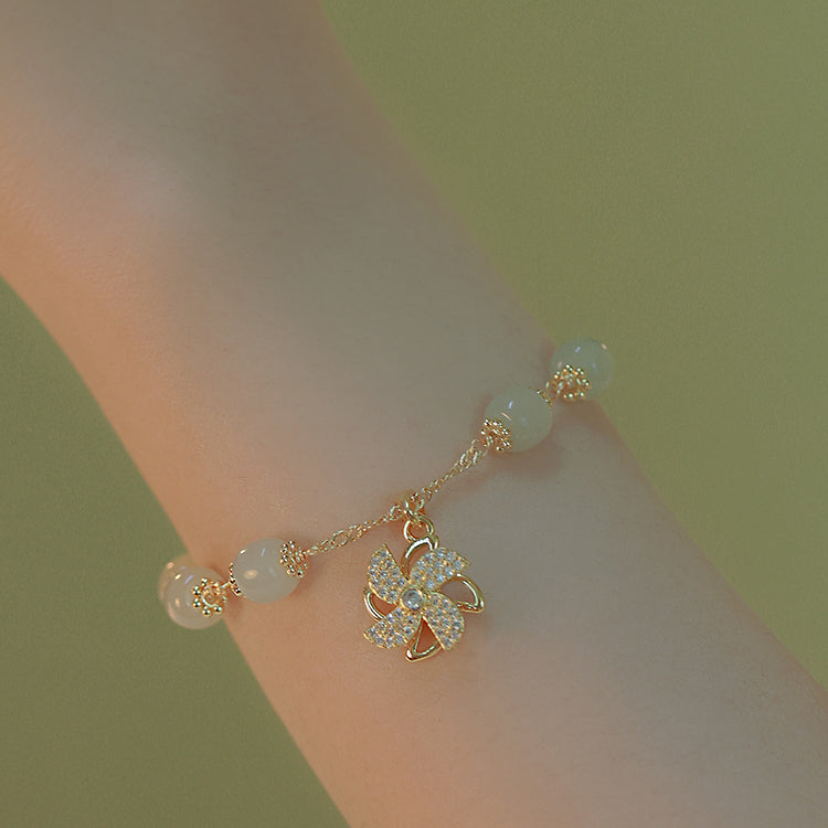 Windmill-Hetian Jade Bracelets Amber NG