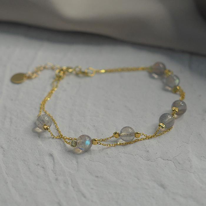 Moonstone Double Bracelet Amber NG